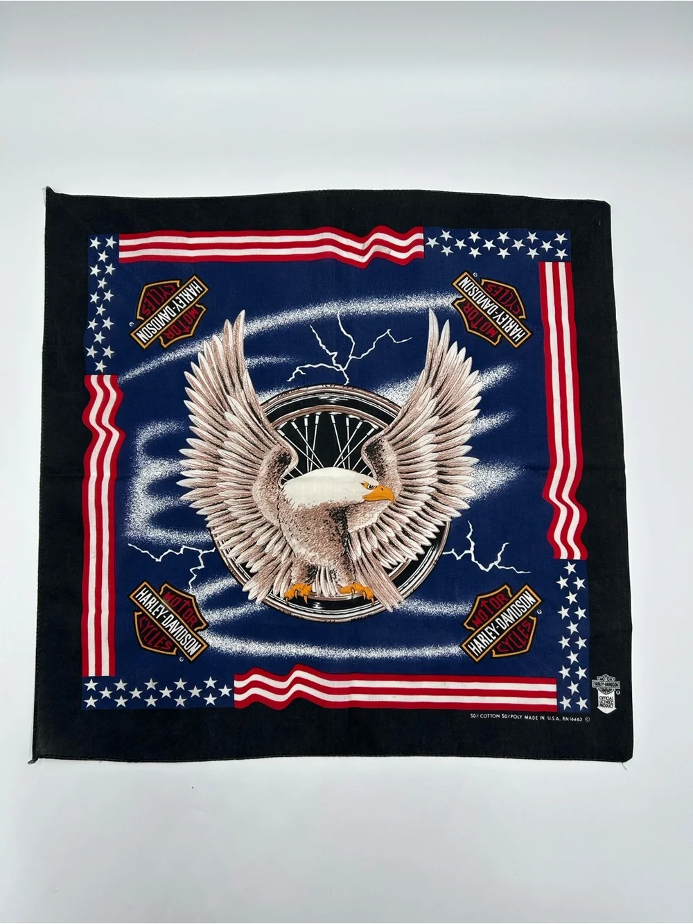 Harley-Davidson Navy, Red, White & Black American Flag Bandana